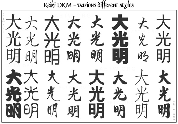 Various styles of writing the DKM
